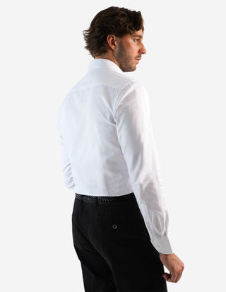 Slim Fit Skjorta Pinpoint Oxford Vit