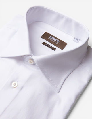 Slim Fit Skjorta Pinpoint Oxford Vit