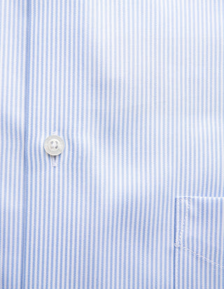 Regular Fit Skjorta Bomull Vit/Ljusblå