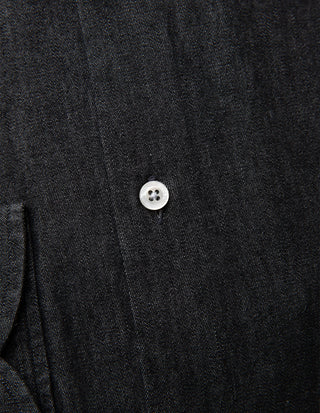 Slim Fit Skjorta Denim Vintage Svart