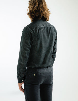 Slim Fit Skjorta Denim Vintage Svart