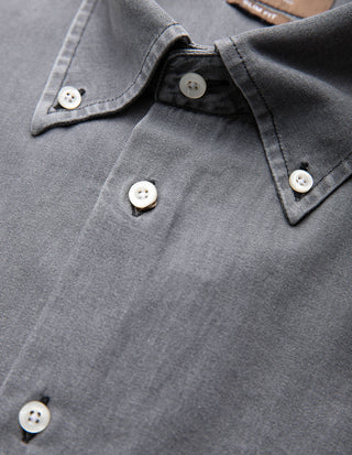 Slim Fit Skjorta Denim Grå