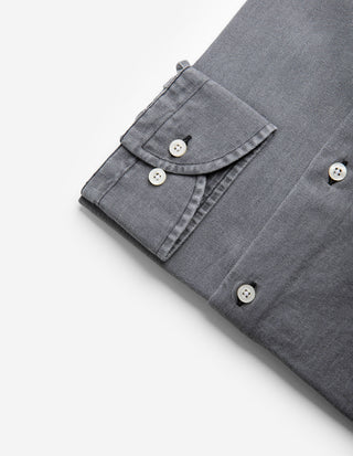 Slim Fit Skjorta Denim Grå