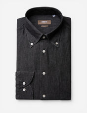 Regular Fit Skjorta Denim Vintage Svart
