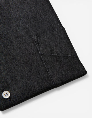 Regular Fit Skjorta Denim Vintage Svart