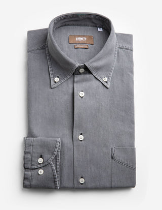 Regular Fit Skjorta Denim Grå