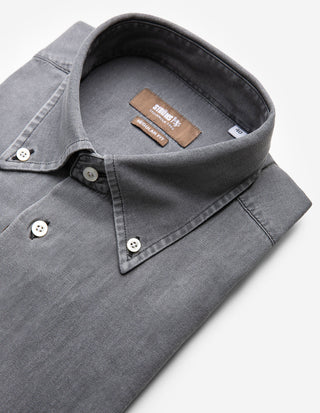 Regular Fit Skjorta Denim Grå