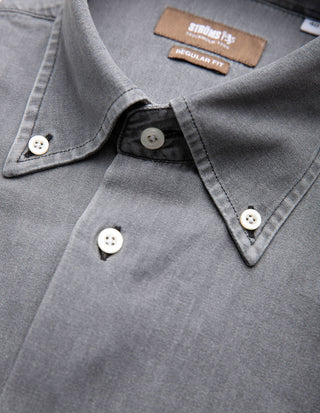 Regular Fit Skjorta Denim Grå