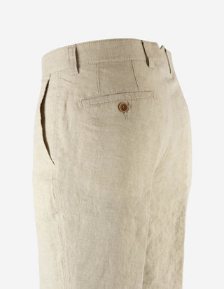 Shorts Linne Ljusbeige