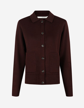 Kaja Cardigan Merinoull Burgundy