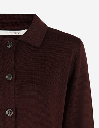Kaja Cardigan Merinoull Burgundy