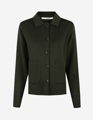 Kaja Cardigan Merinoull Grön
