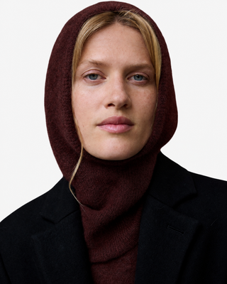 Delfina Balaclava Alpacka/Ull Burgundy