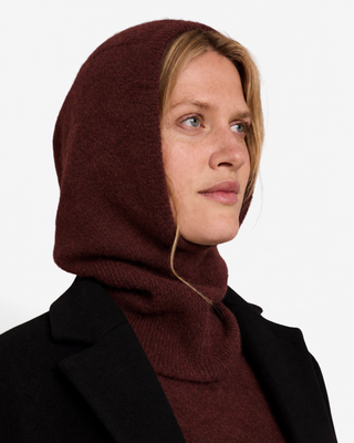Delfina Balaclava Alpacka/Ull Burgundy
