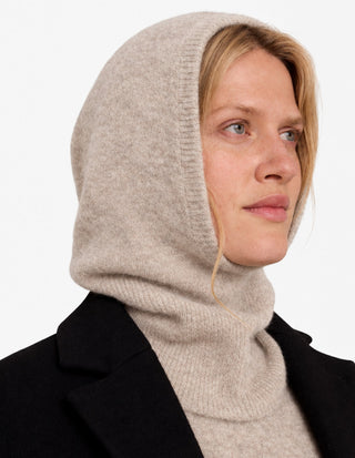 Dalfina Balaclava Alpacka/Ull Ljusbeige