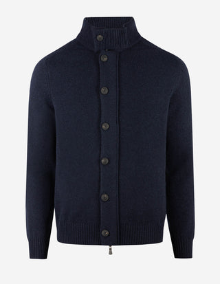 Vespa Giubbino Cardigan Ull Navy