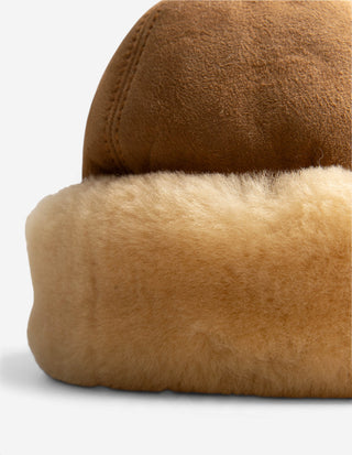 Harka Mössa fårskinn Beige