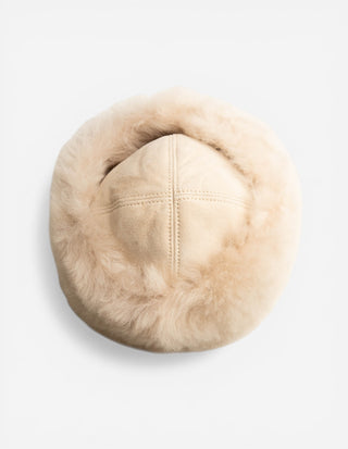 Zermat Mössa Fårskinn Ljusbeige