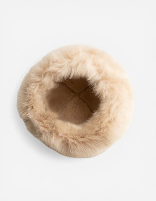 Zermat Mössa Fårskinn Ljusbeige