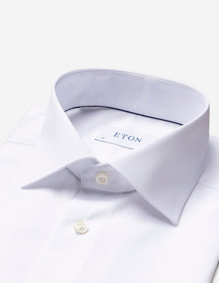 Slim Fit Skjorta Dubbelmanschett Signature Twill Vit