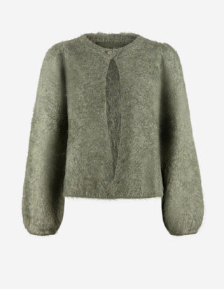 Amelia Cardigan Mohair Salviagrön