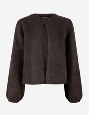 Amelia Cardigan Mohair Mörkbrun