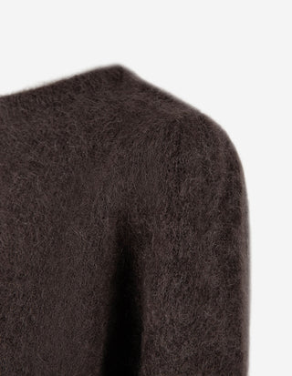 Amelia Cardigan Mohair Mörkbrun