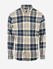 Custom Fit Flanellskjorta Rutig Blå