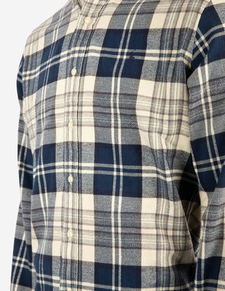 Custom Fit Flanellskjorta Rutig Blå