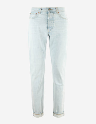 Davide Regular Selvedge Jeans Tvättad Blå