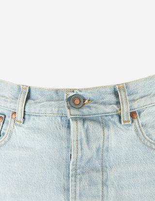 Davide Regular Selvedge Jeans Tvättad Blå