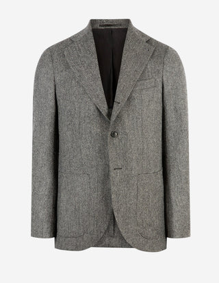 Firenze Blazer Moon Tweed Fiskben Grå