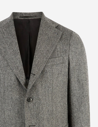 Firenze Blazer Moon Tweed Fiskben Grå