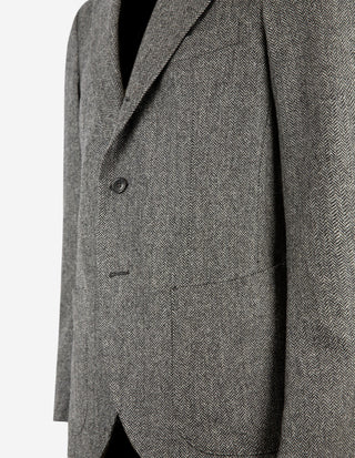 Firenze Blazer Moon Tweed Fiskben Grå