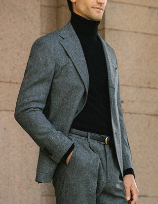 Firenze Blazer Moon Tweed Fiskben Grå