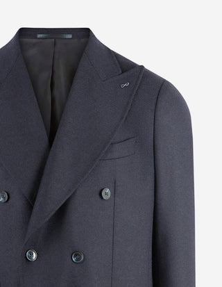Firenze Dubbelknäppt Blazer Tweed Mörkblå