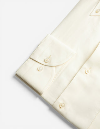 Regular Fit Skjorta Flanell Bomull Cashmere Benvit