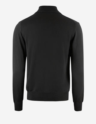 Zip-Cardigan Merinoull Svart