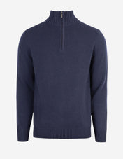 Zip-tröja Ull/Cashmere Navy