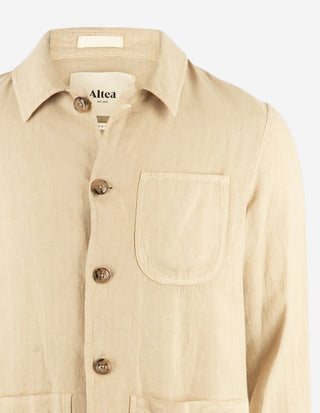 Constantin Overshirt Linne Beige