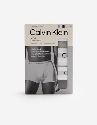 Relaxed Dart Trunk 3 Pack Svart/Vit/Grå