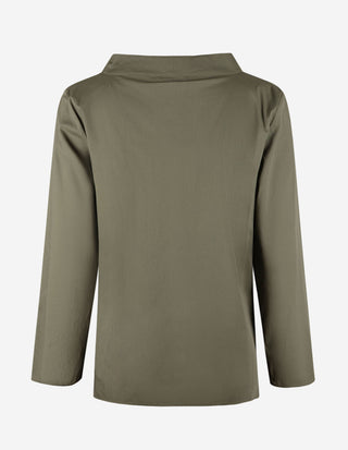 Clara Skjortblus Olivgrön