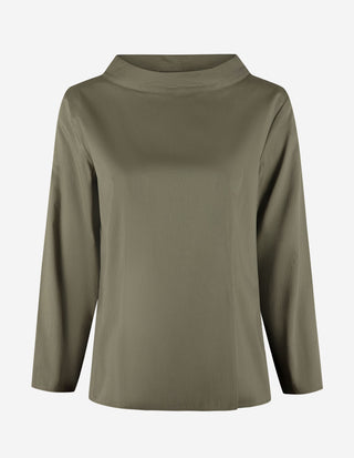 Clara Skjortblus Olivgrön