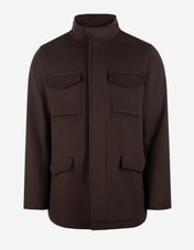 Field Jacket Ull/Cashmere Mörkbrun