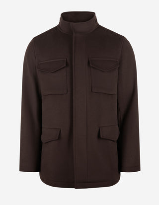Field Jacket Ull/Cashmere Mörkbrun