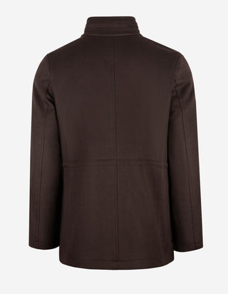 Field Jacket Ull/Cashmere Mörkbrun