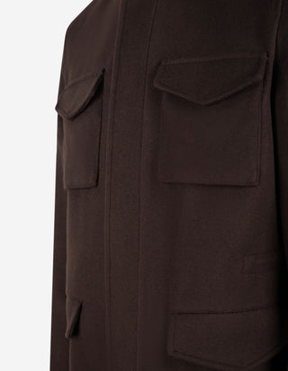 Field Jacket Ull/Cashmere Mörkbrun