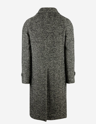 Sartorial Raglan Rock Fiskbensmönstrad Grå