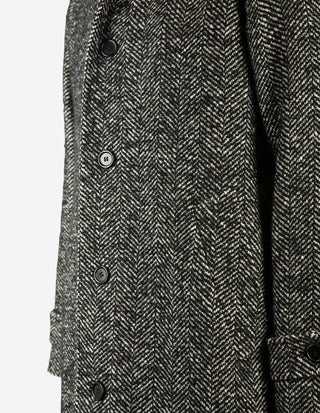 Sartorial Raglan Rock Fiskbensmönstrad Grå