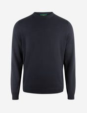 Oakford Tröja Rundhals Hight Twist Bomull Navy